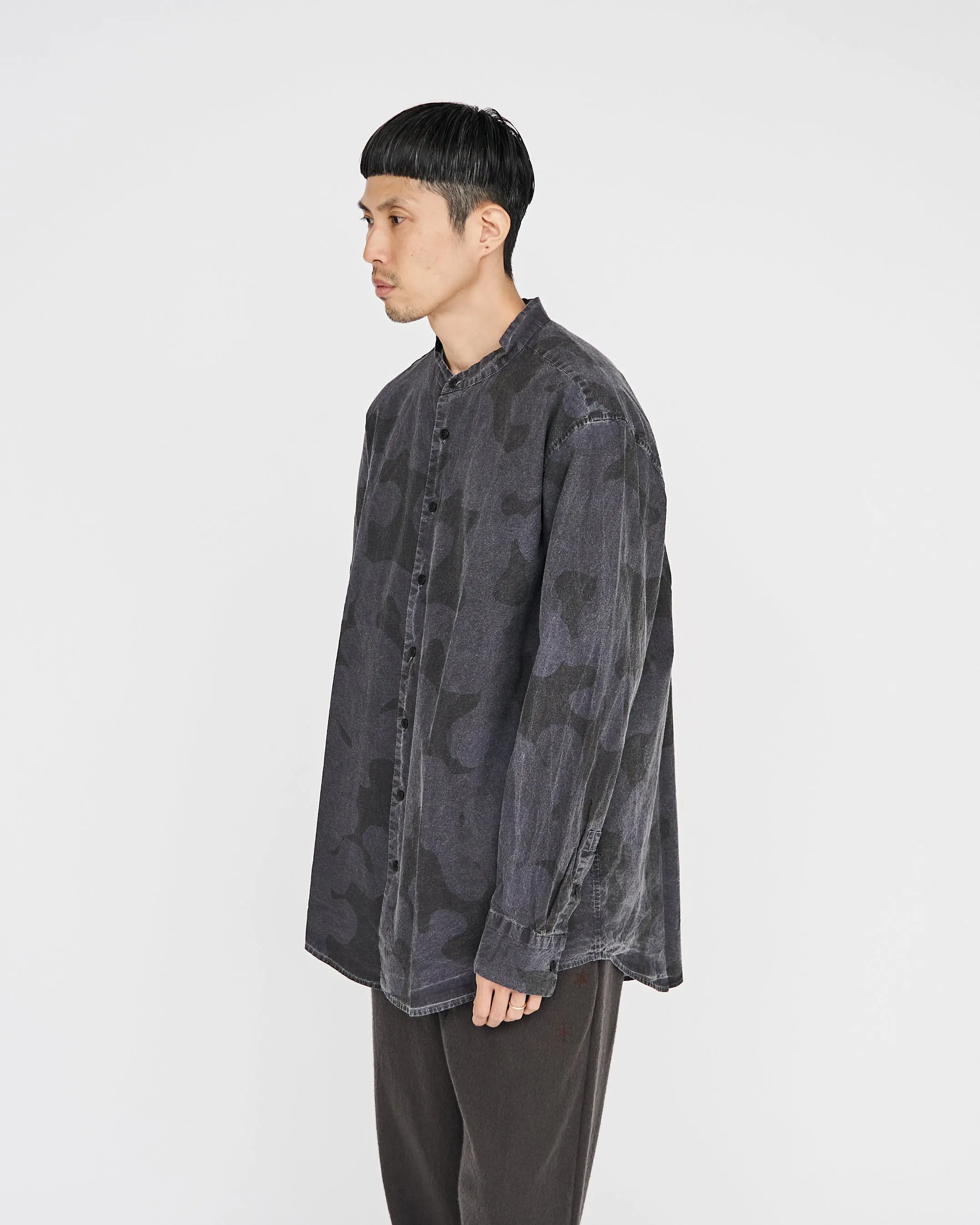 -SALE- MAO COLLAR FELIX SHIRT CAMO