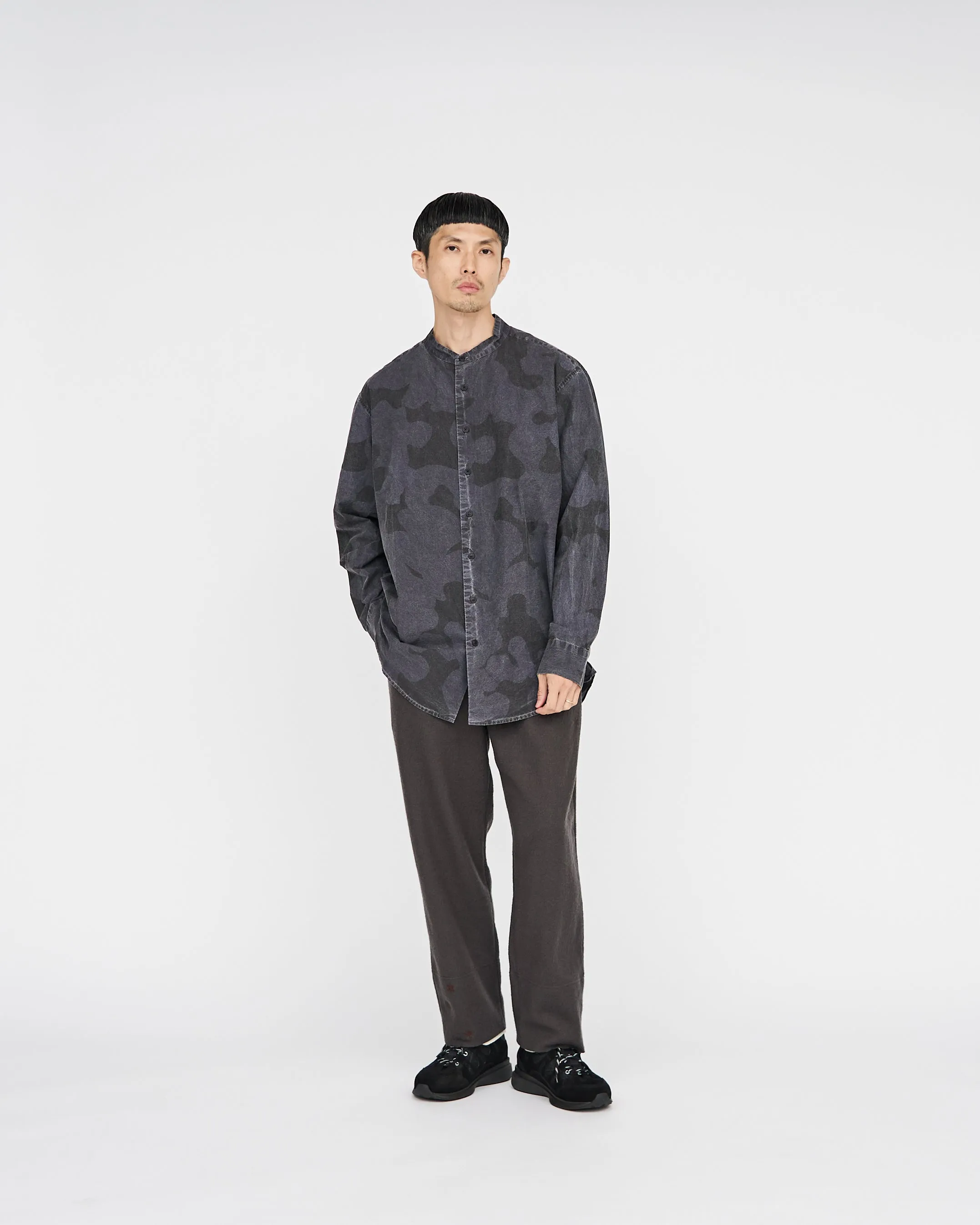 -SALE- MAO COLLAR FELIX SHIRT CAMO