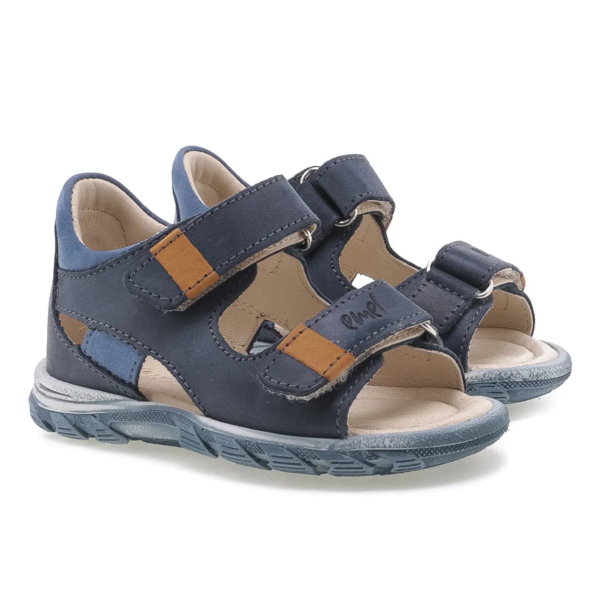 (1560-23) Emel navy velcro Sandals