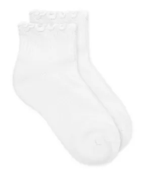 2821 Jefferies Socks Smooth Toe Ruffle Ripple Edge Sport Quarter Socks, 1 Pair