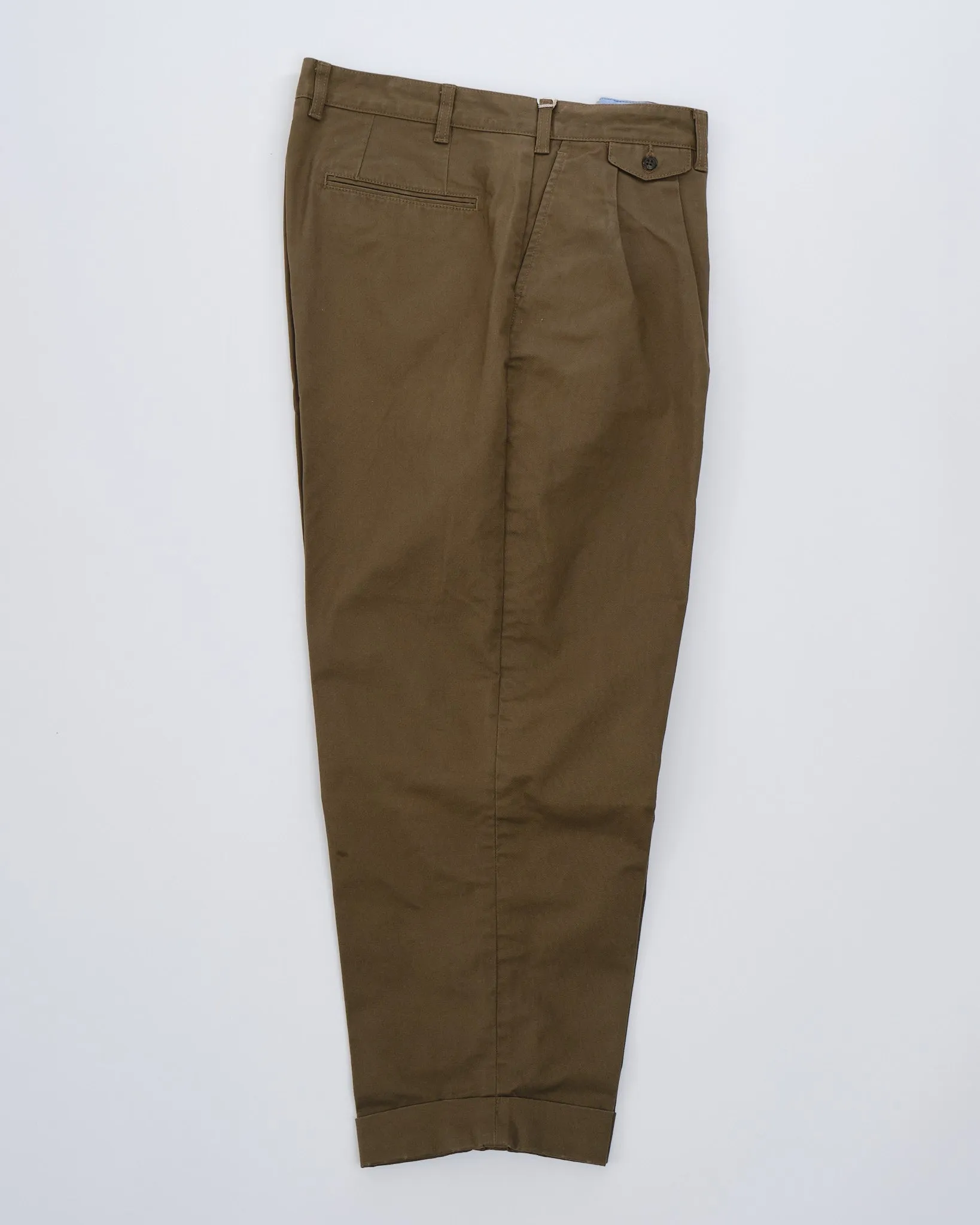 2Pleats Twill Olive