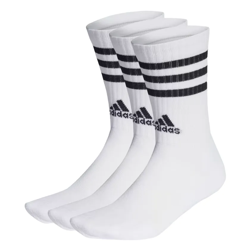 Adidas sports socks with 3 stripes HT3458 pack of 3 white pairs