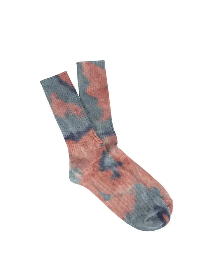 Anonymous Ism Tie Dye Crew Socks Red