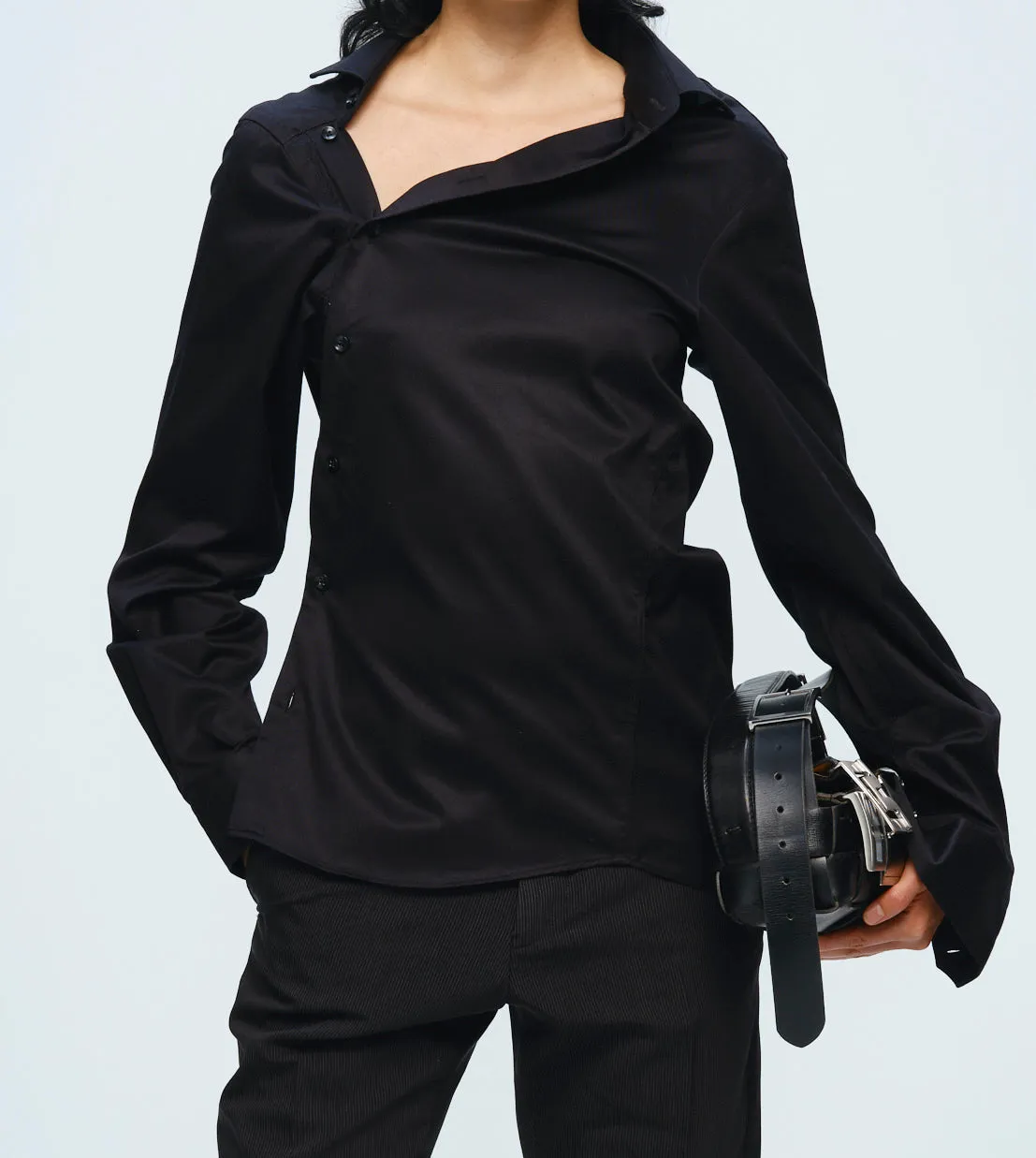 Asymmetric Shirt Black