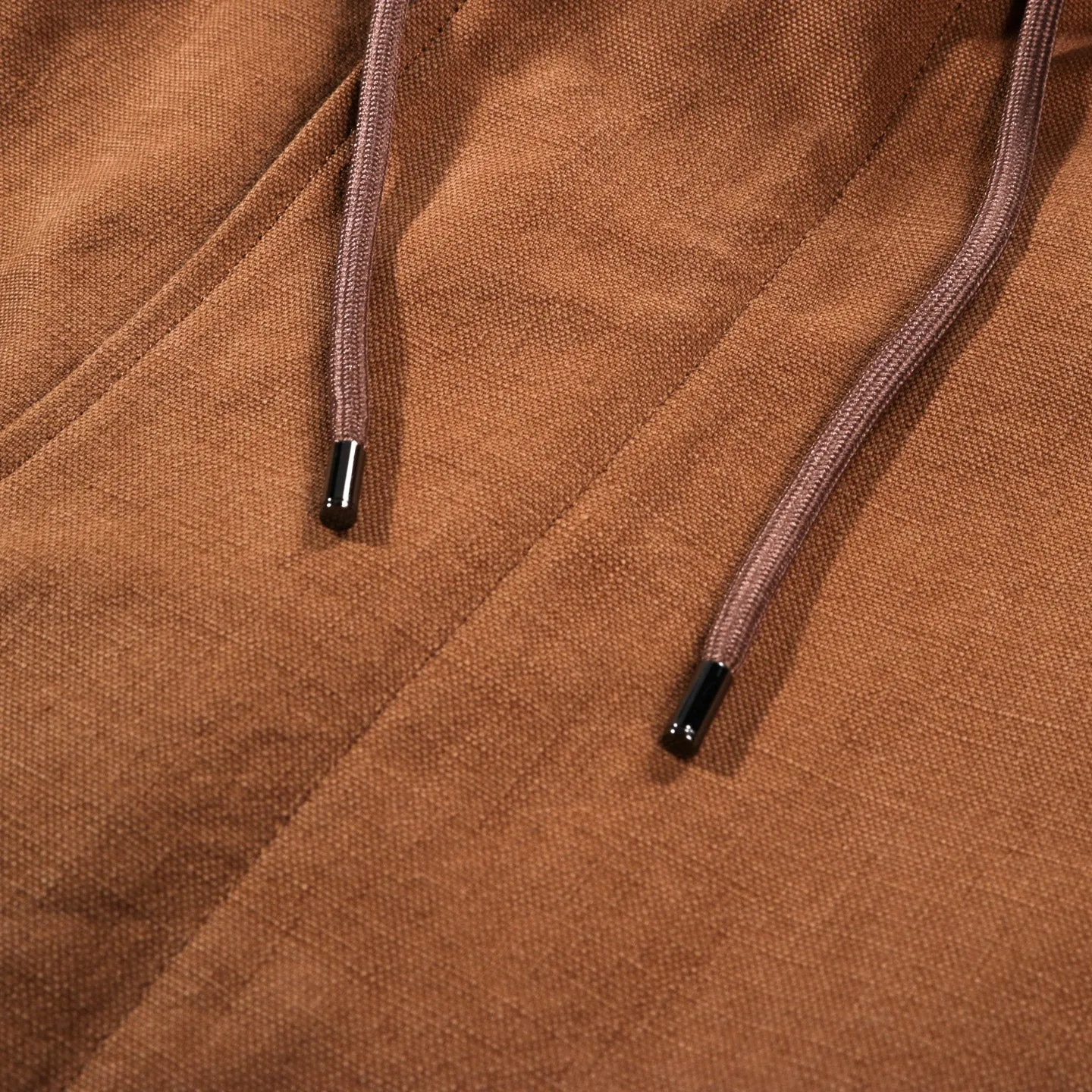 AURALEE WASHED HEAVY CANVAS LINER COAT BROWN