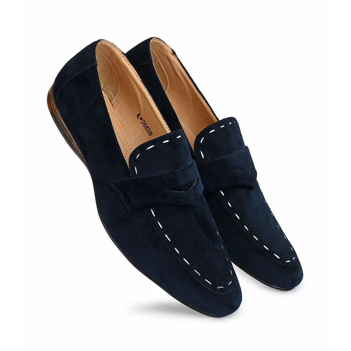 Blue Velvet Loafers