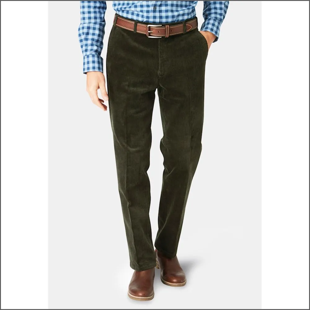 Brook Taverner Ellroy Olive Cord Trousers<><>