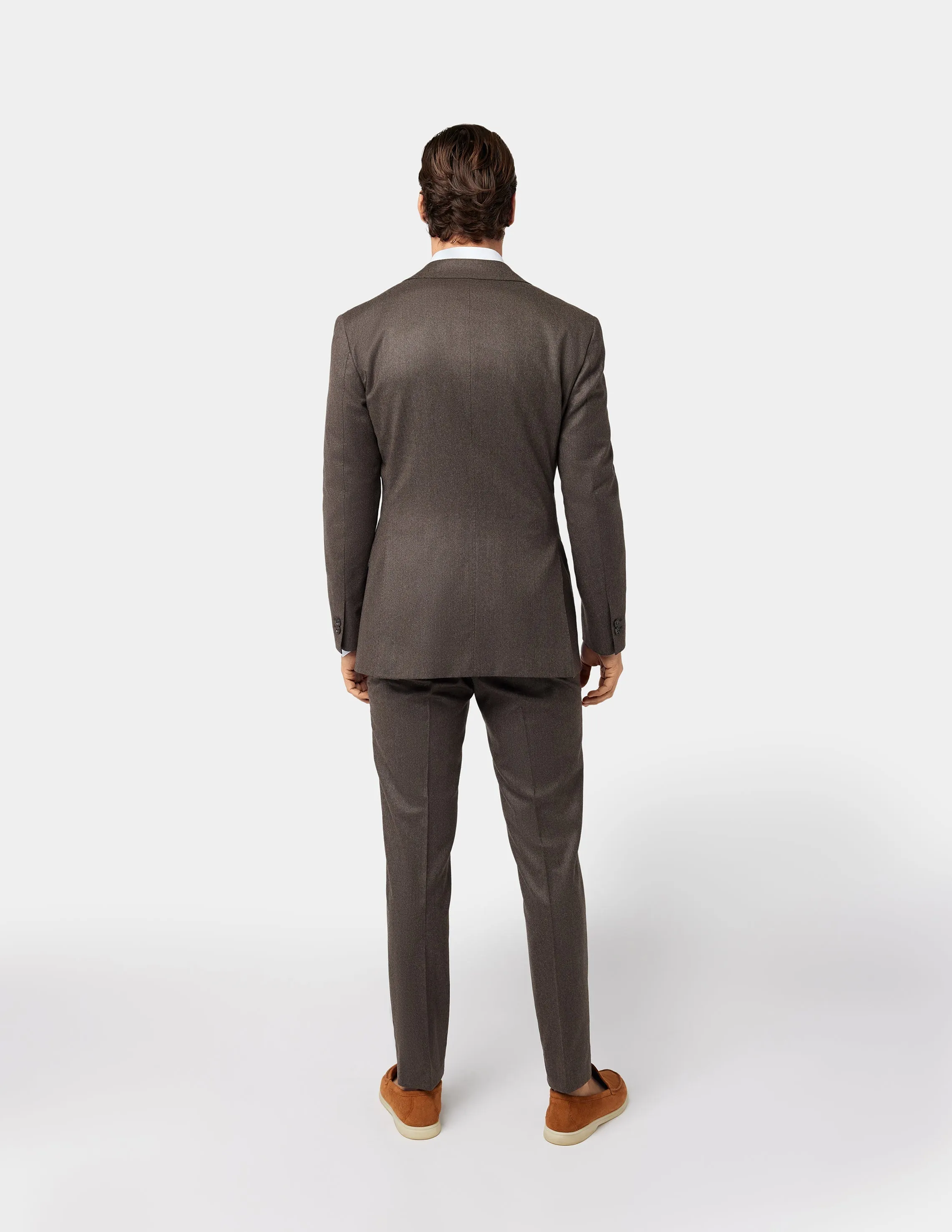 Brown Single Breasted Suit