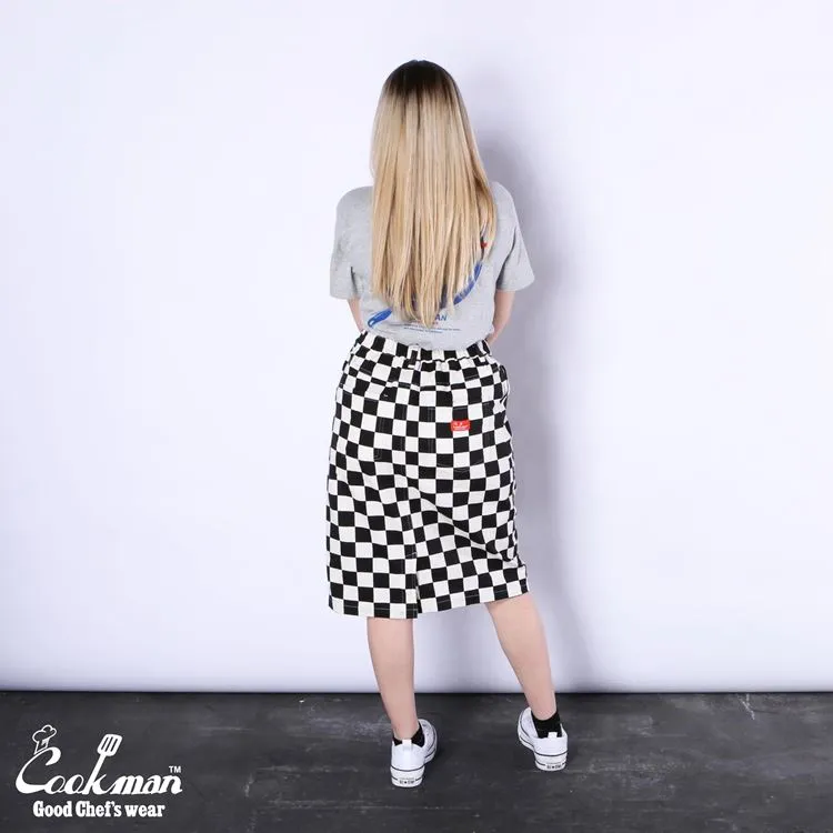 Cookman Baker's Skirt - Checker : Black