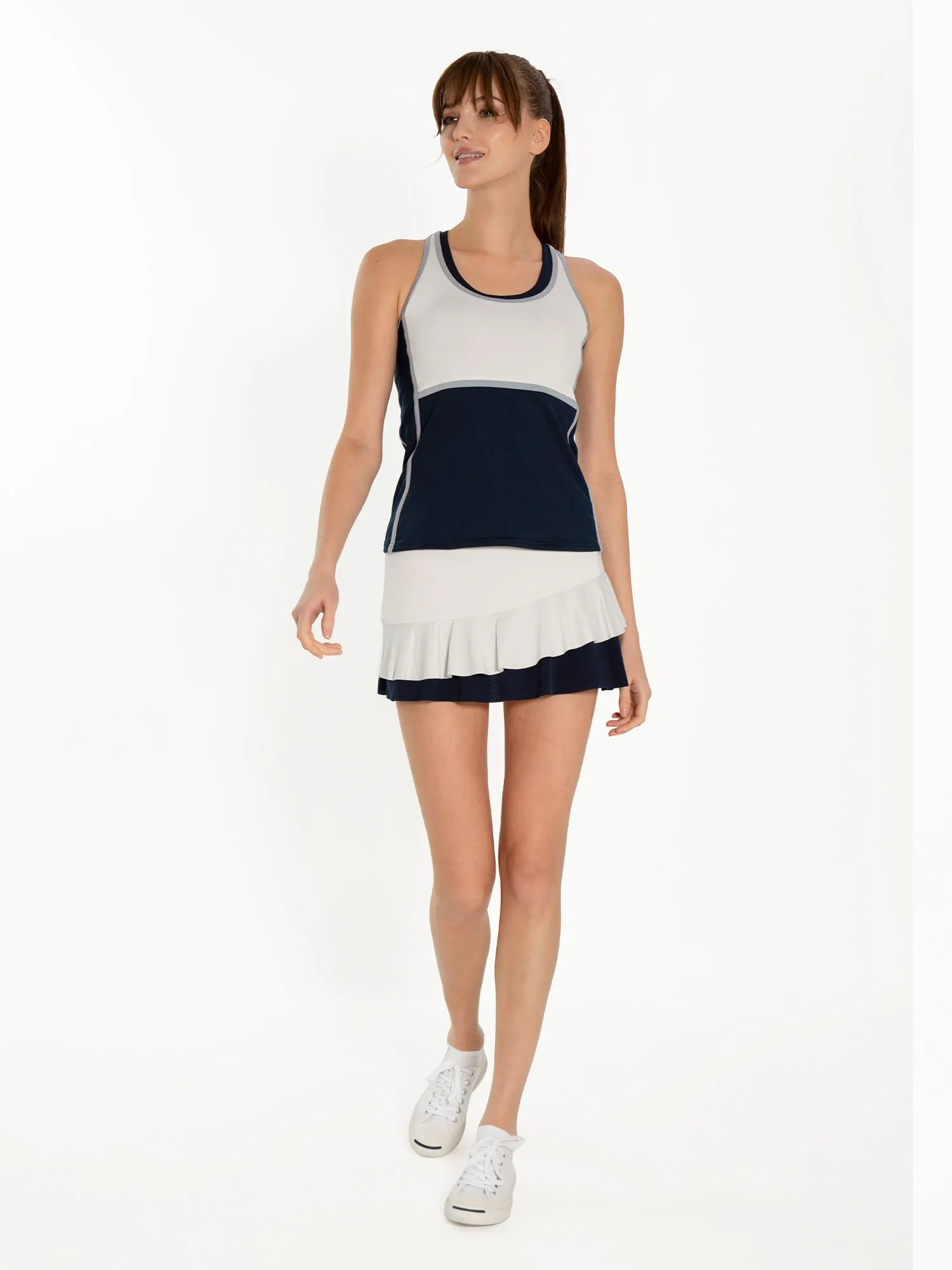 Courtside Charm Tennis Skirt - Vapor/Midnight