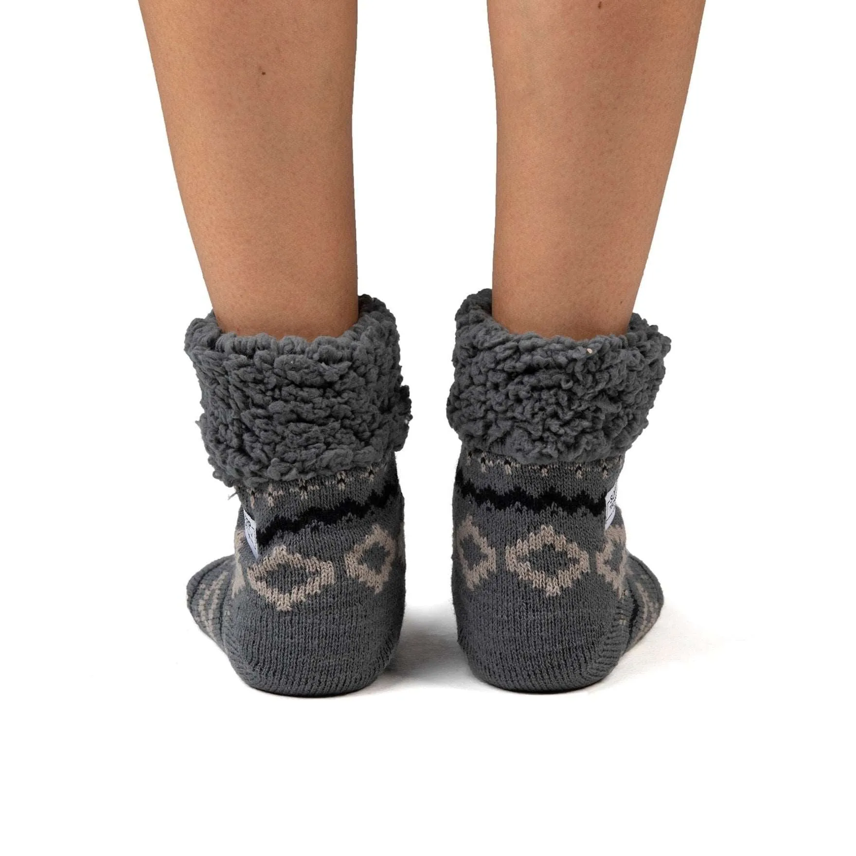 Cozy Grey Jacquard Sock, Stl One Size 36-41 (Vuxna)