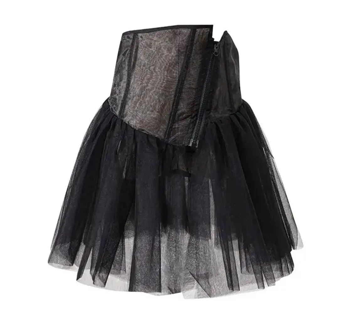 Crinoline ruffle skirt