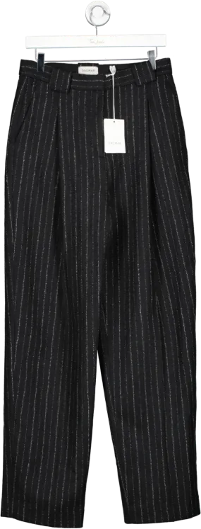 Dagmar Black Valerie Trousers In Pinstripe UK 12