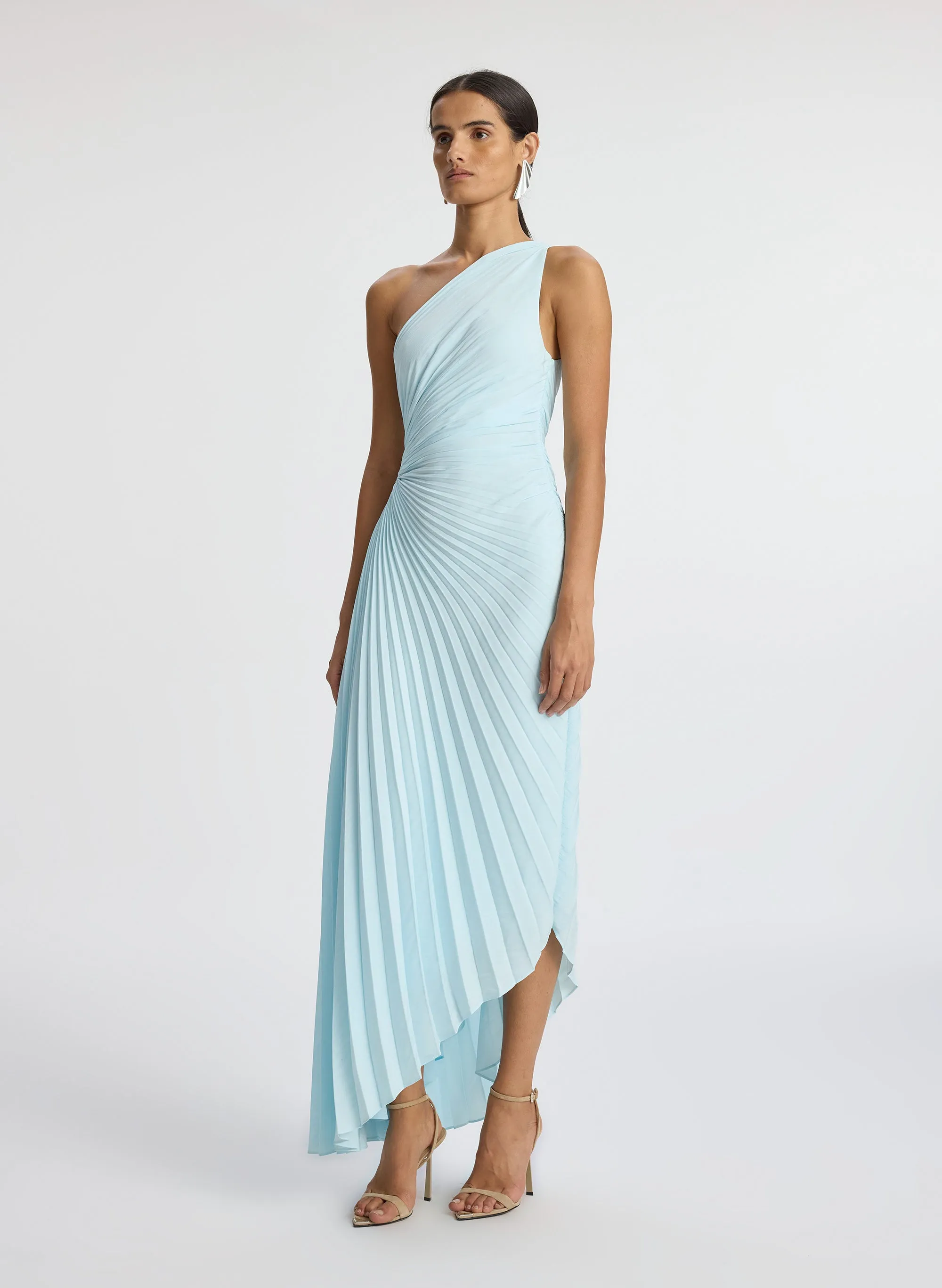 Delfina Matte Pleated Dress