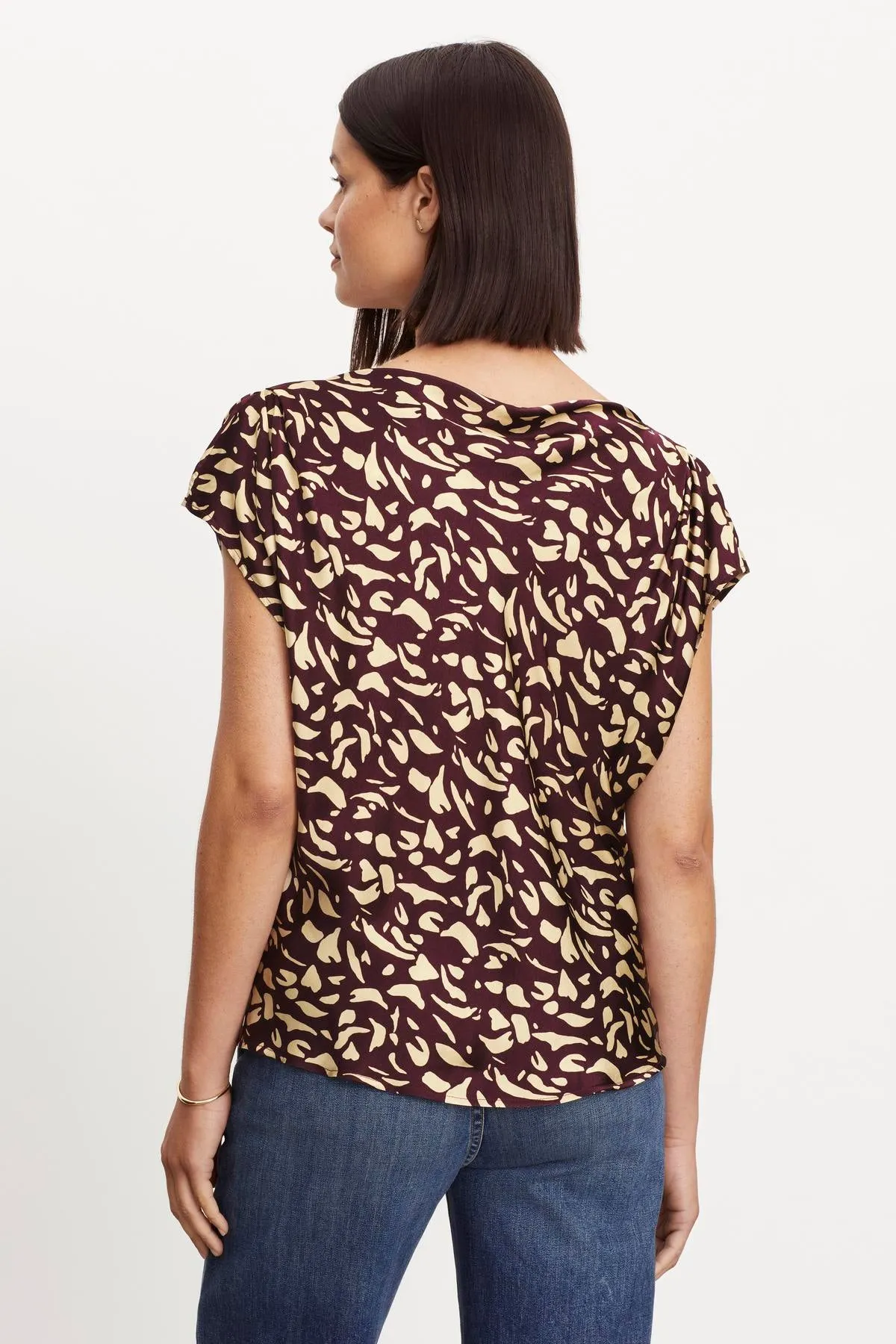 DEVI PRINTED SATIN BLOUSE