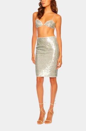 Dot Sequin Skirt