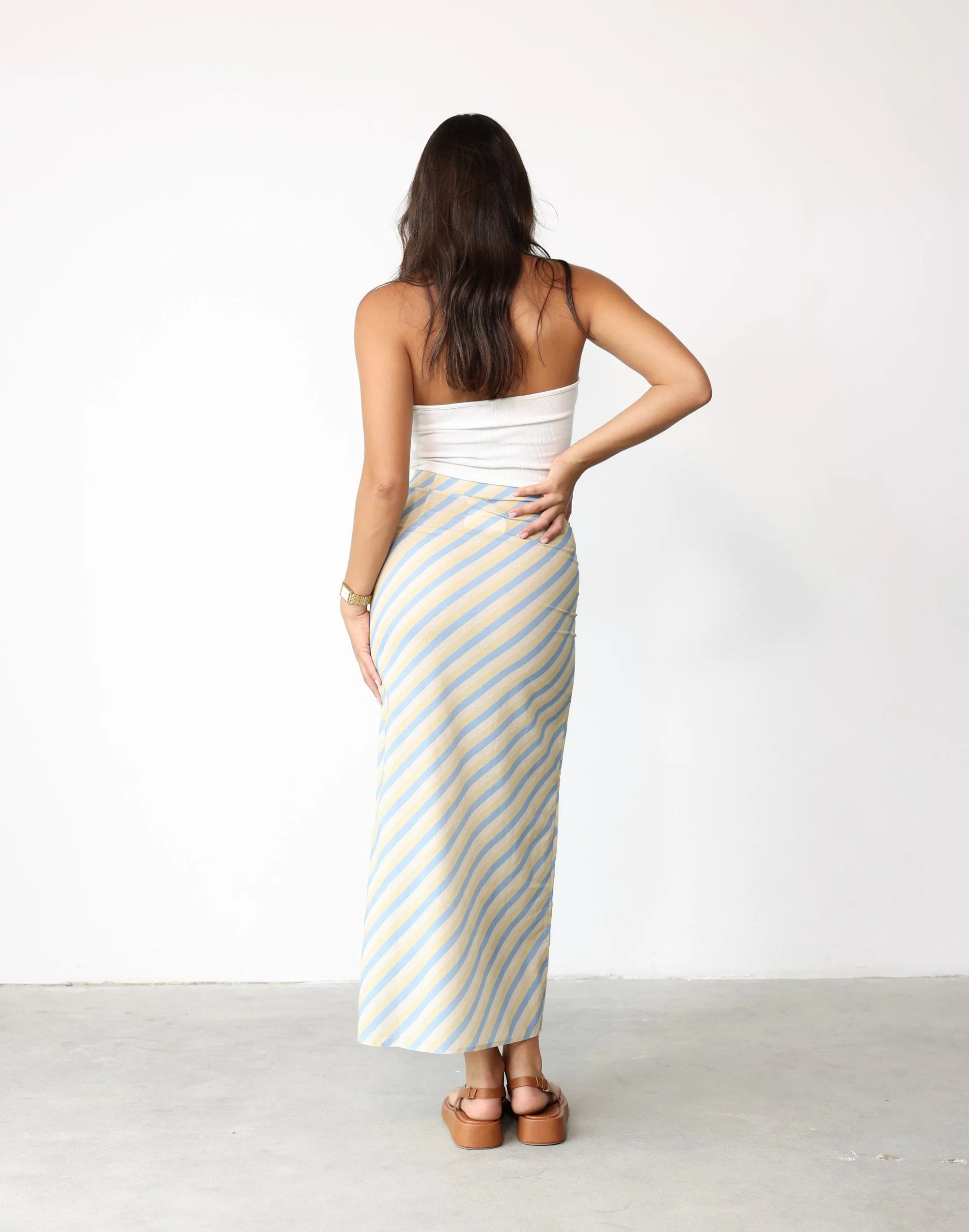 Ella Mae Maxi Skirt (Coastline)