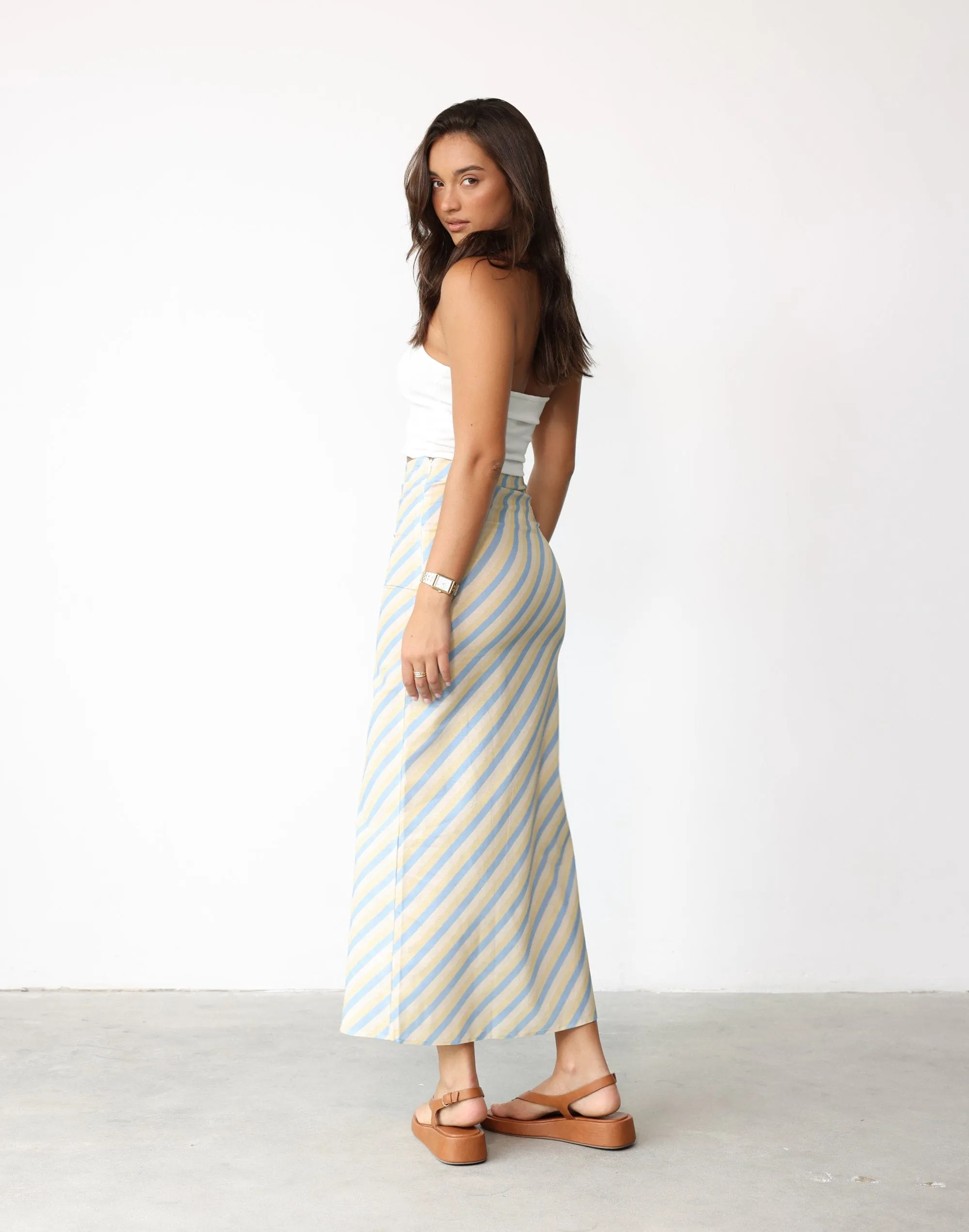 Ella Mae Maxi Skirt (Coastline)