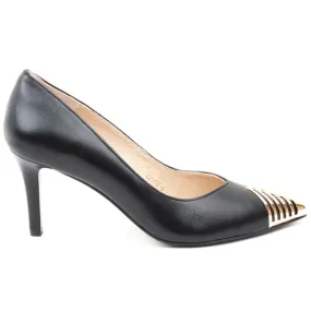 Black Gold-Tipped Heeled Shoe by Emis E-commerce