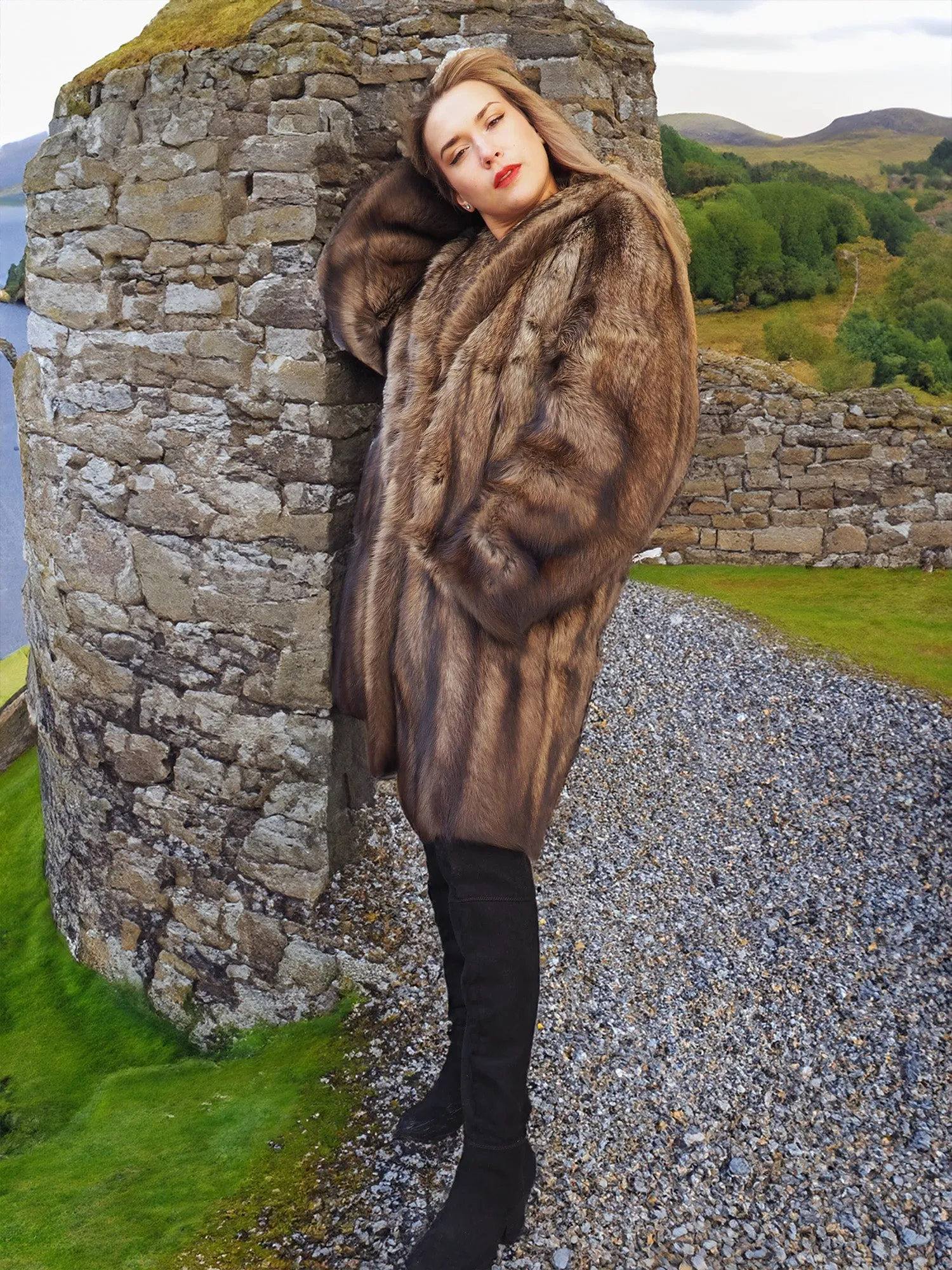 Fisher Sable Fur Coat Coats L