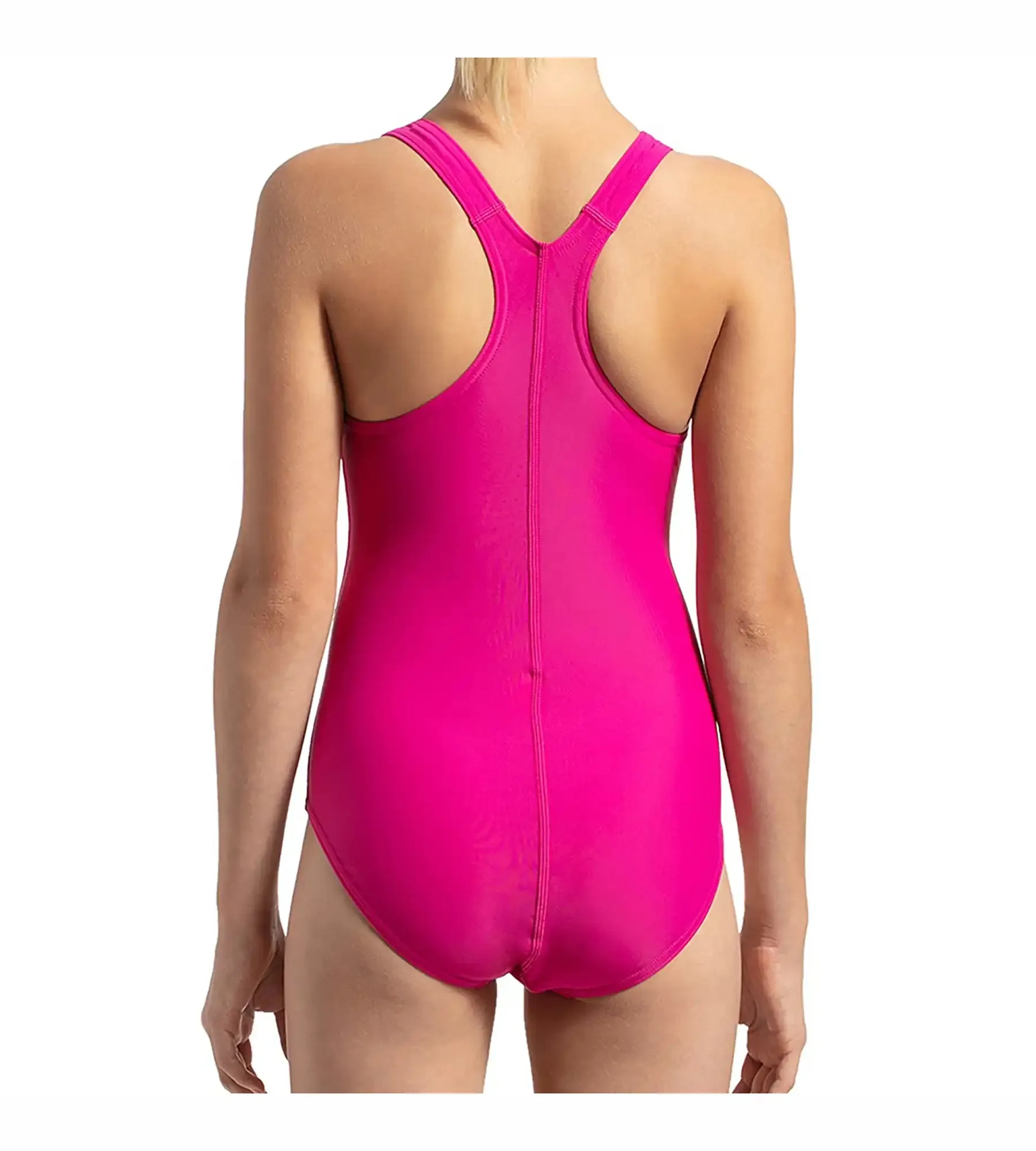 Girl's Endurance Lycra Racerback Swimwear - Electric Pink & True Navy