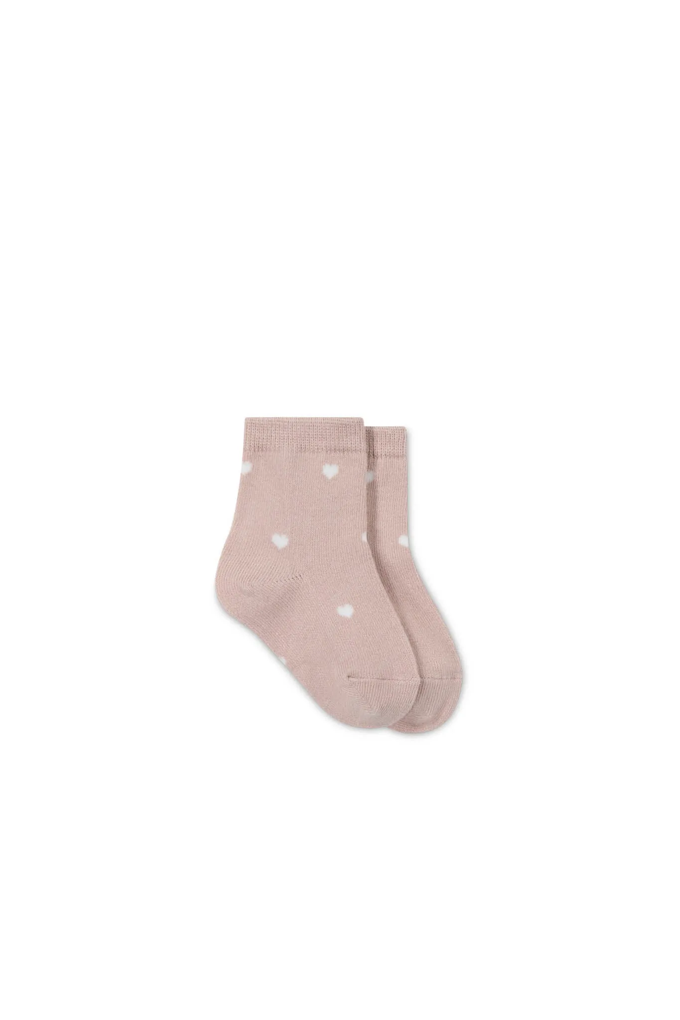 Harlow Sock - Petite Heart Rose