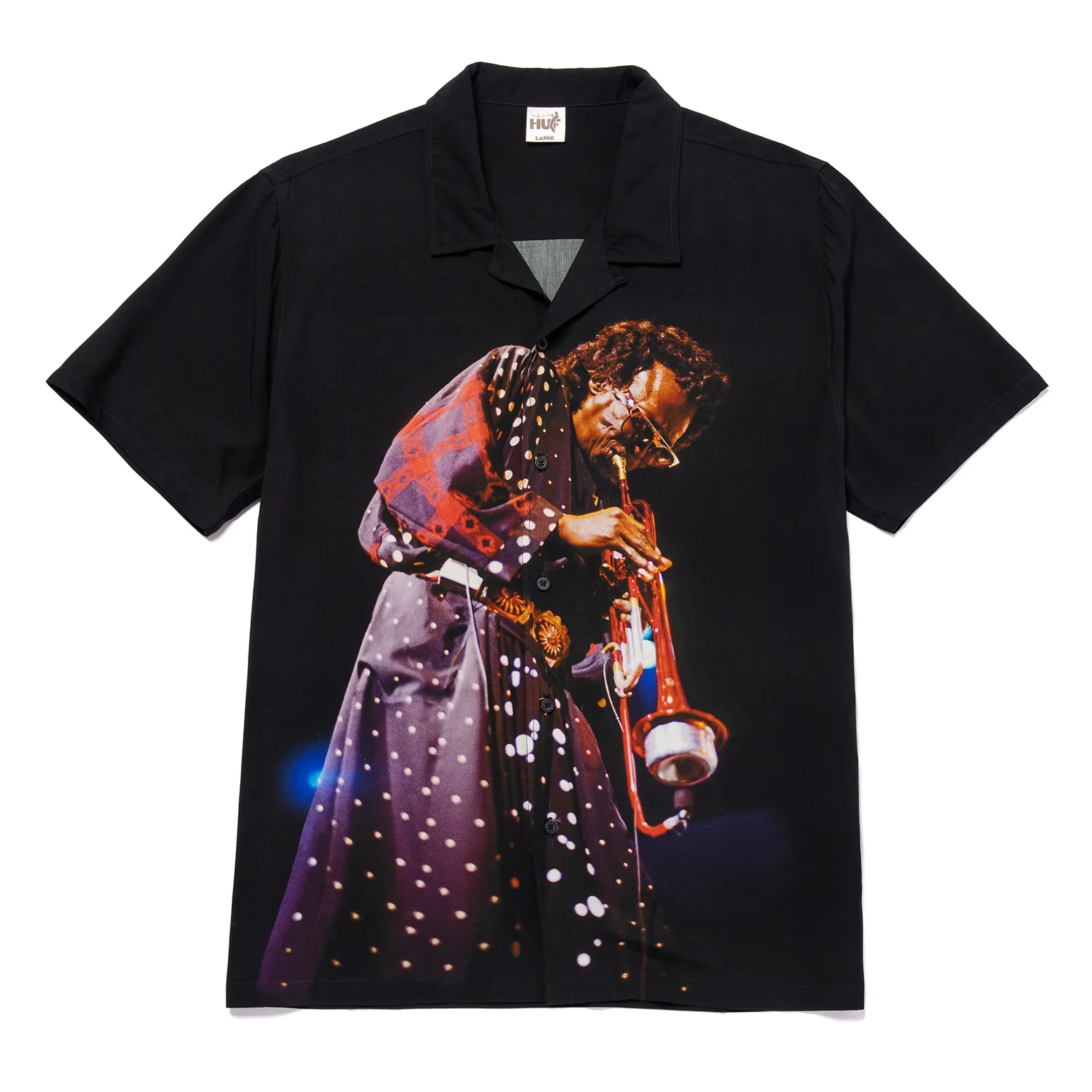 HUF X MILES DAVIS CHEMISE YESTERNOW SS BLACK