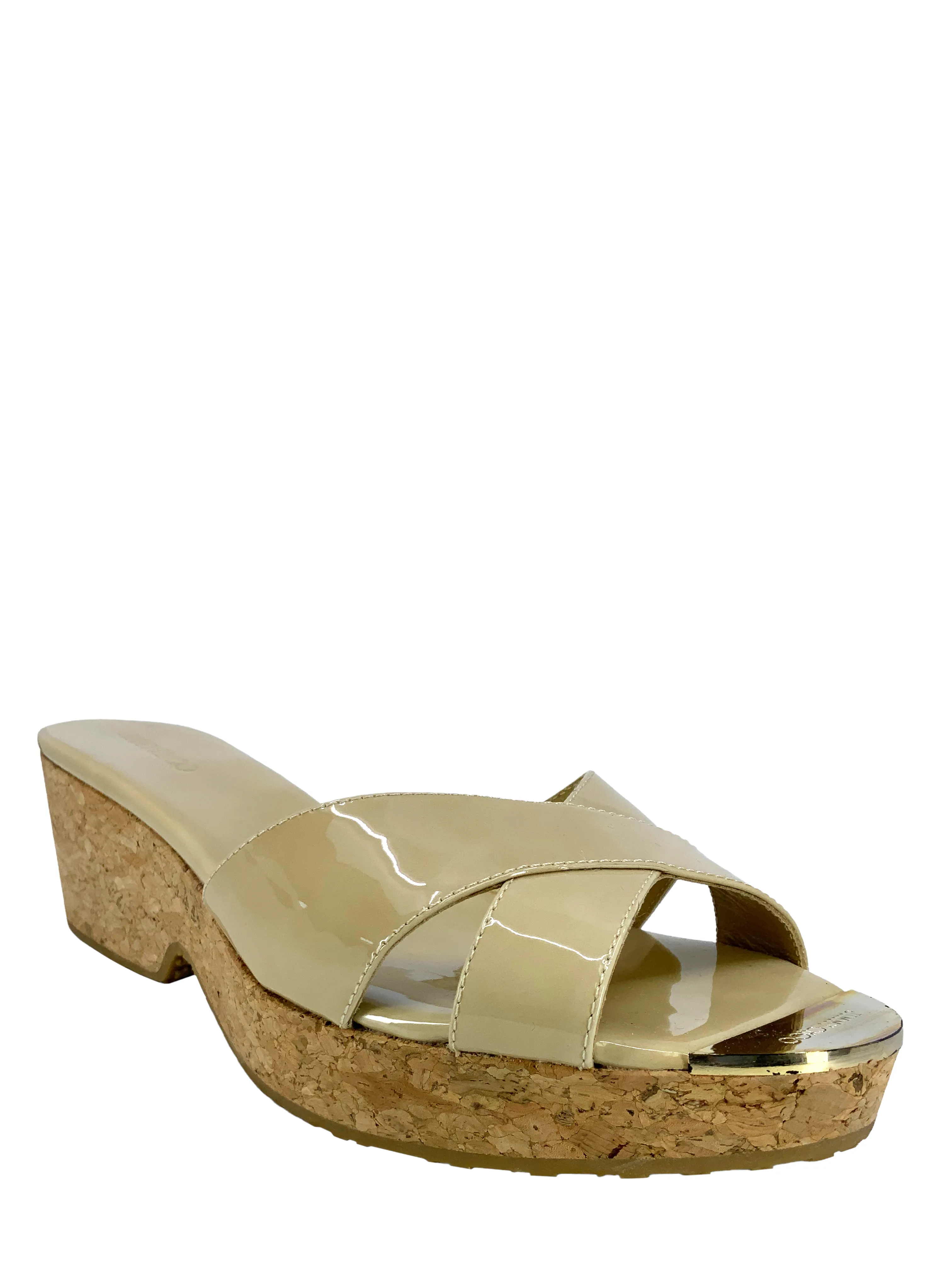 Jimmy Choo Perfume High Cork Wedge Slide Size 11.5