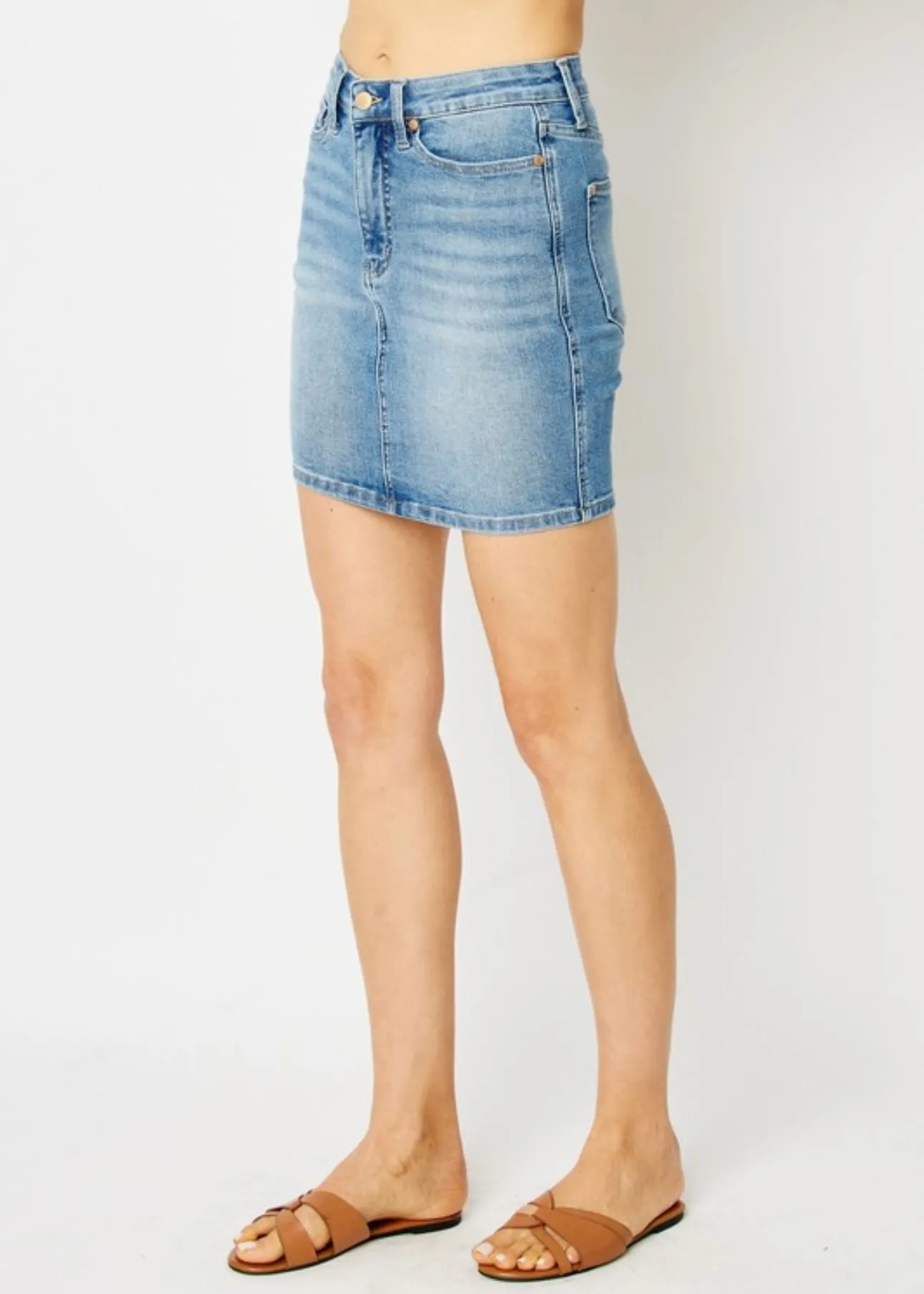 Judy Blue High Waist Tummy Control Denim Skirt