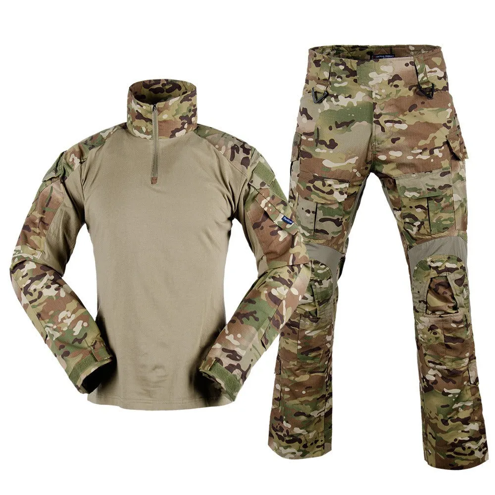 Khaki G3 Frog Suit Tactical Suit Long Sleeve Training Uniform