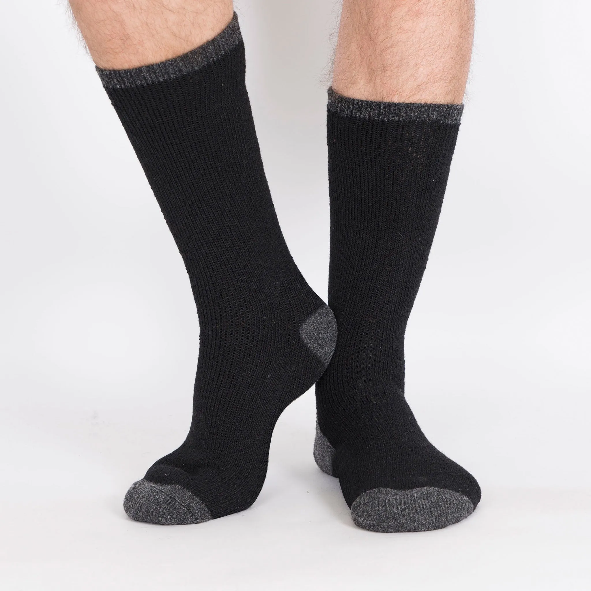 Kodiak Men's 2PK Insulated Wool Blend Socks - Black