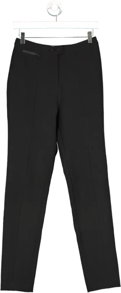 L'academie Black Tapered Trousers UK S