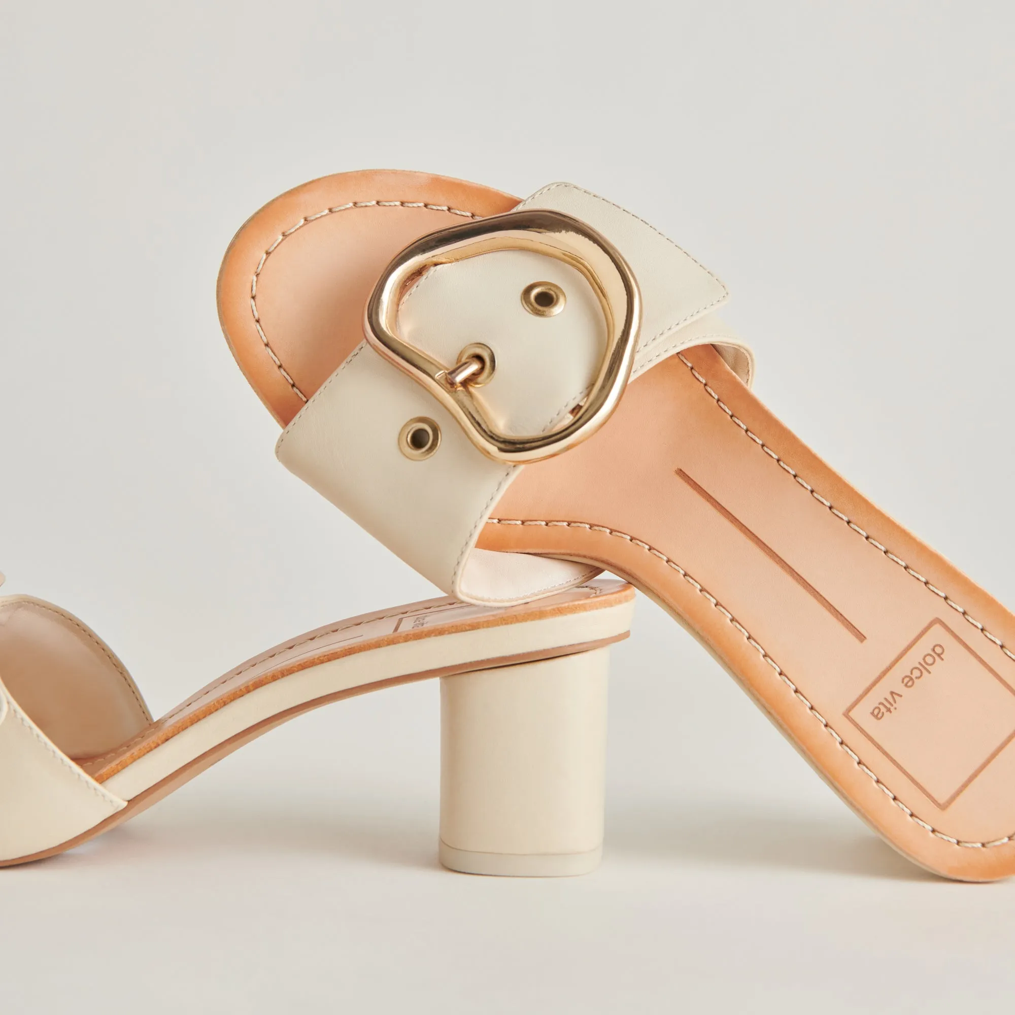 LAIKA HEELS IVORY LEATHER