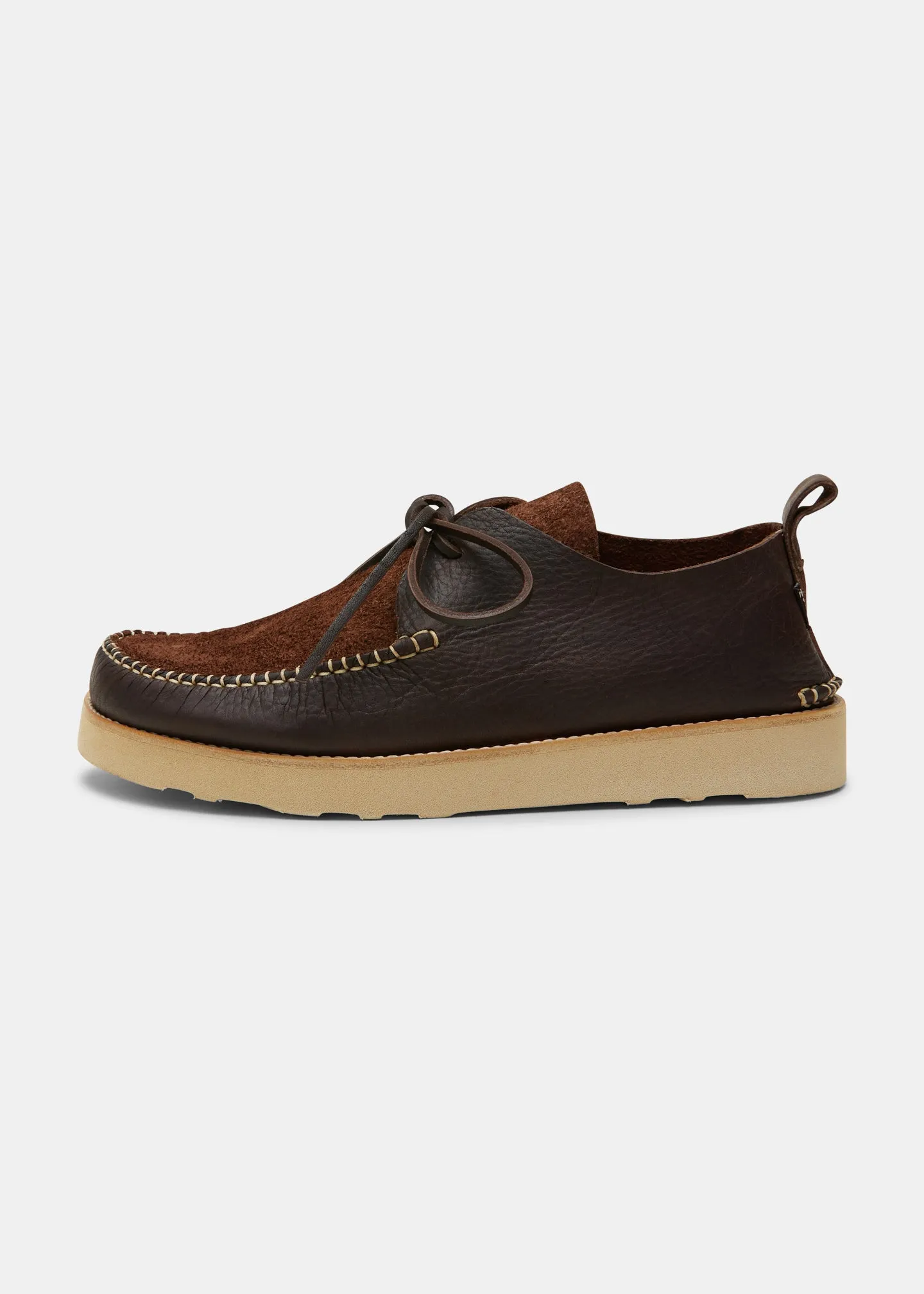 Lawson III Reverse Tumbled Leather Moccasin Shoe On EVA Outsole - Dark Brown