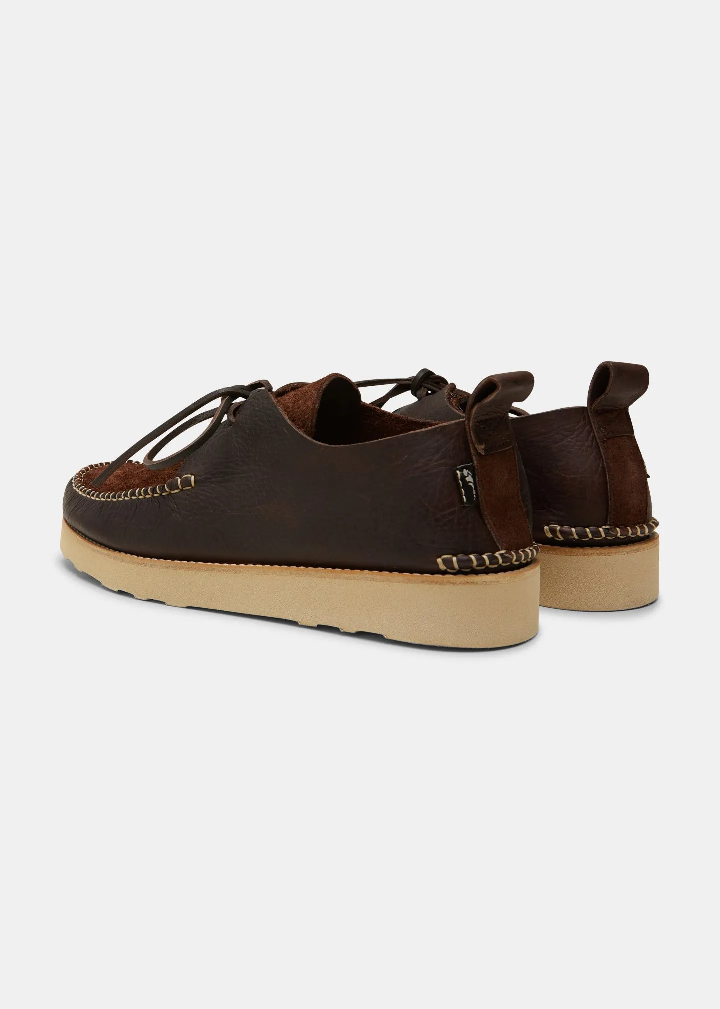 Lawson III Reverse Tumbled Leather Moccasin Shoe On EVA Outsole - Dark Brown