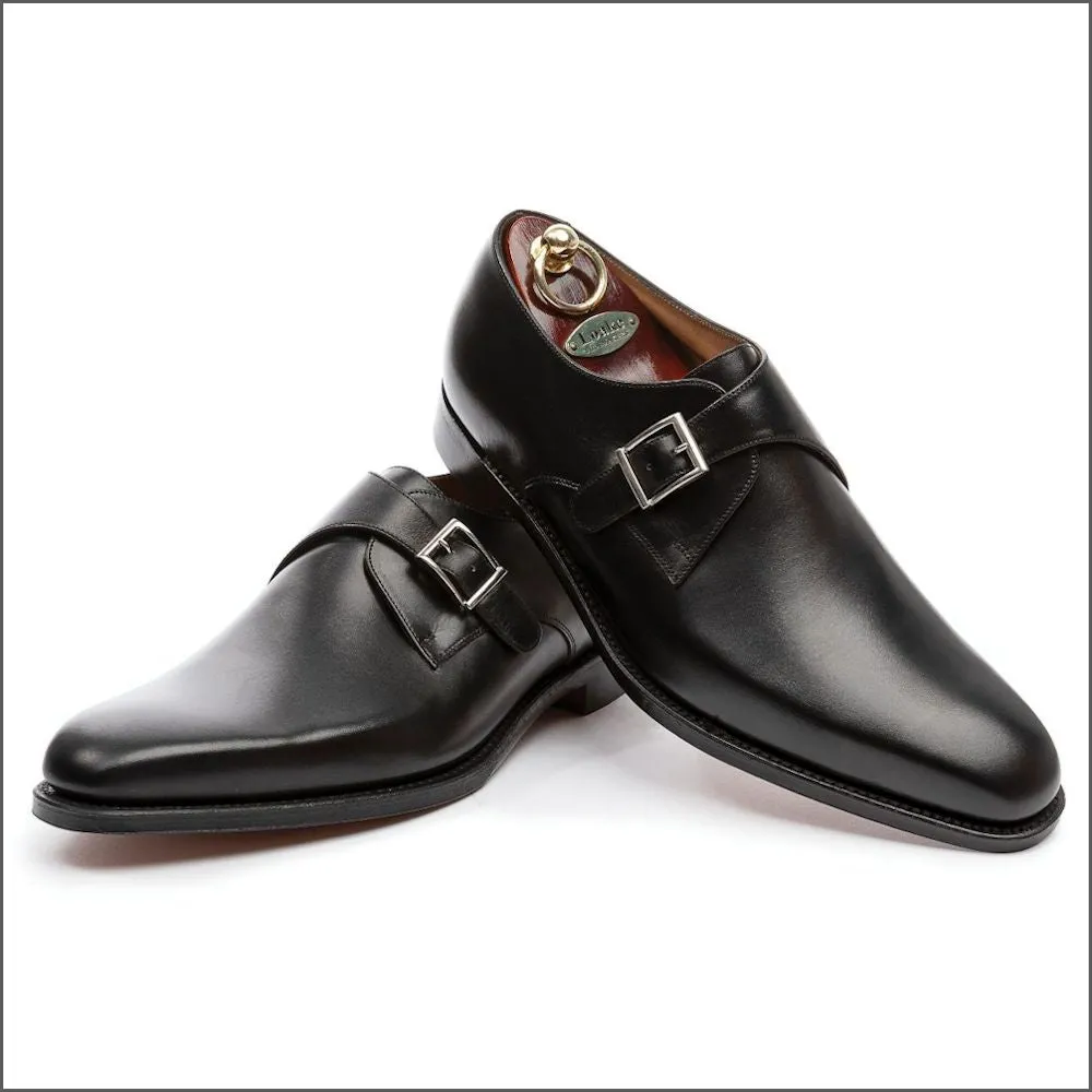 Loake Medway Black Buckle Monk Shoe Size 6. & 9. Only*