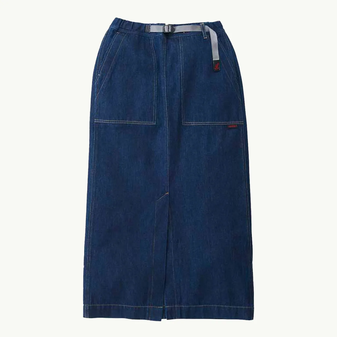 LONG DENIM SKIRT DARK INDIGO