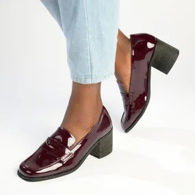 Madison Cindy Block heel Loafer - Wine