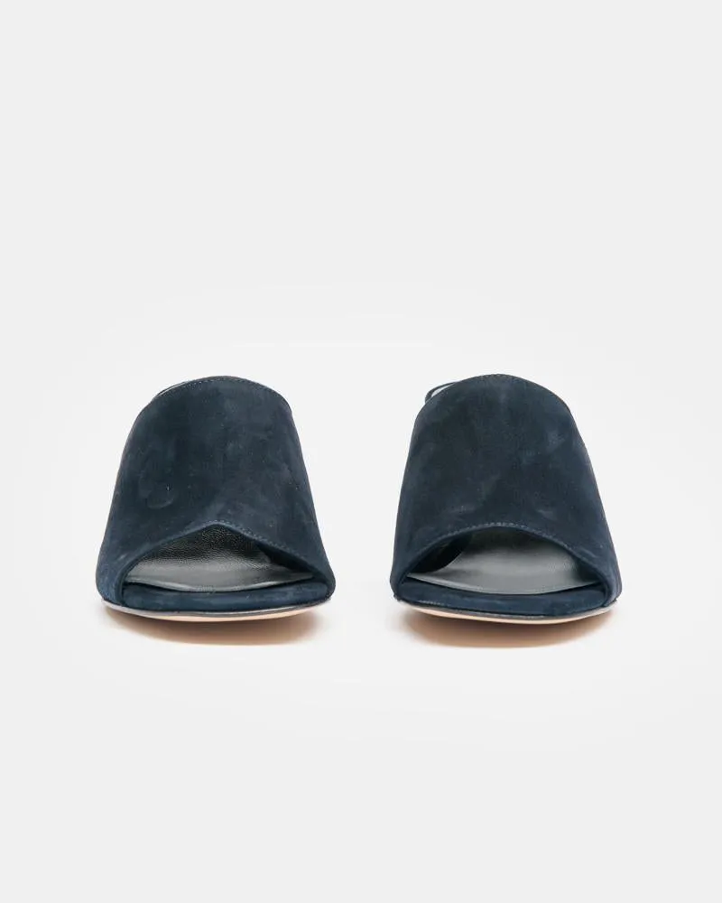 Mar Mule in Navy Suede