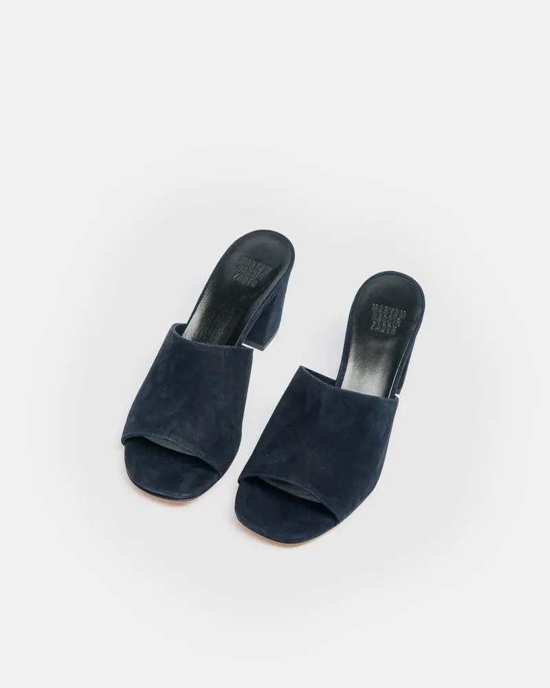 Mar Mule in Navy Suede