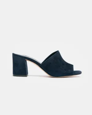 Mar Mule in Navy Suede