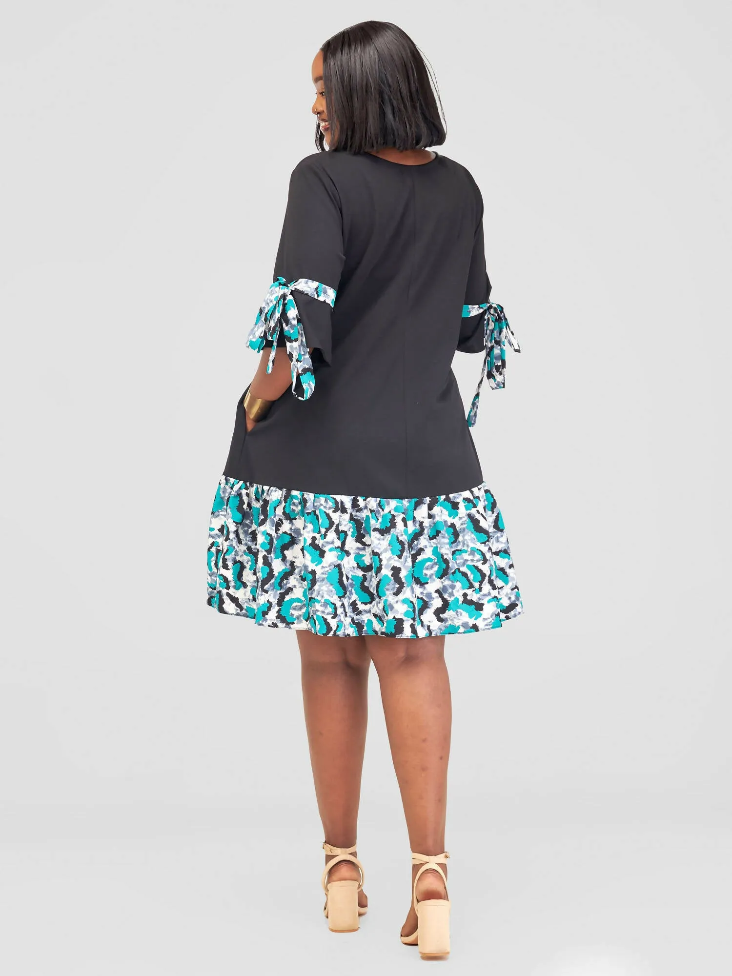 Mariste Malia Shift Dress - Black Floral