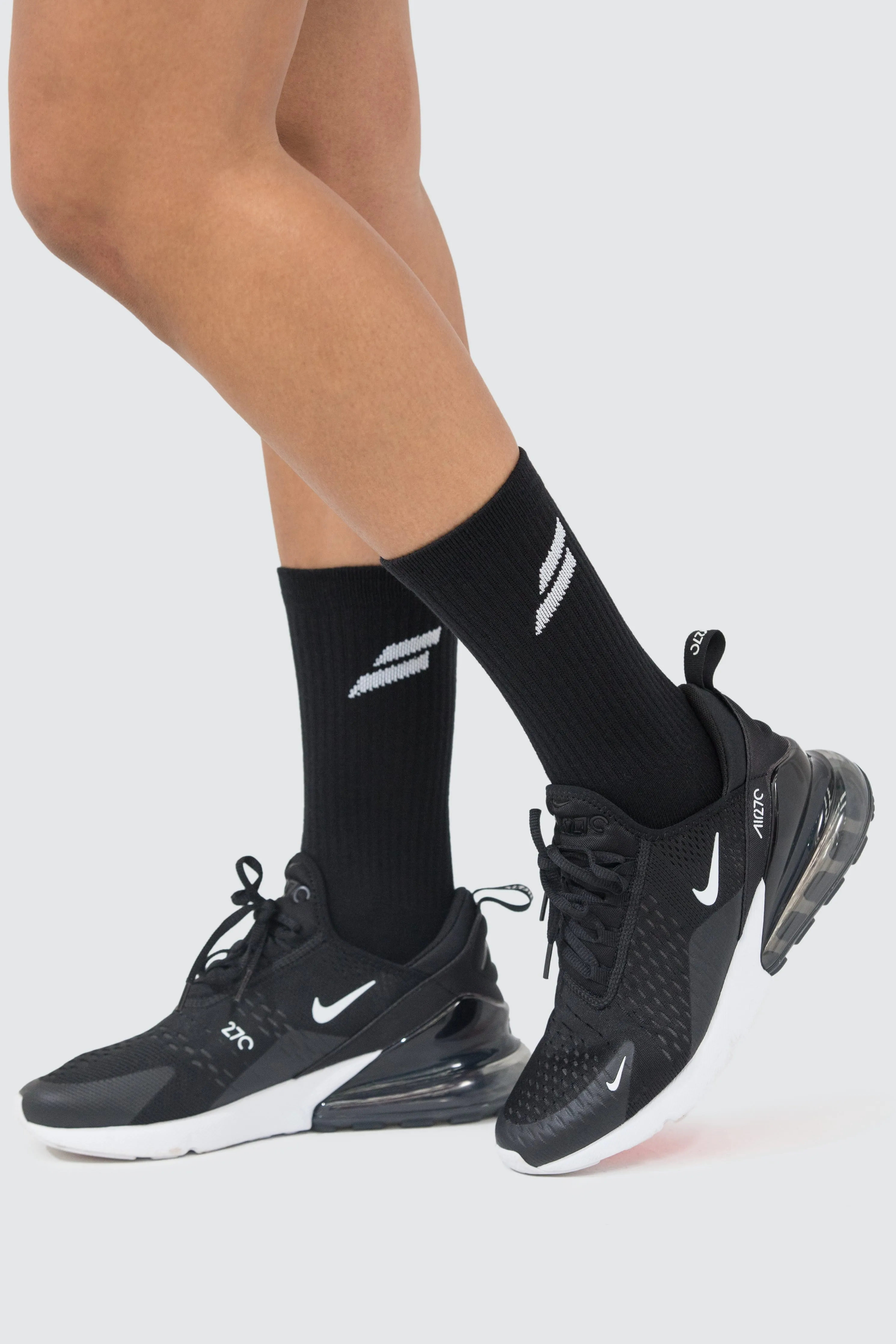 Mark Crew Socks 3pk - Black