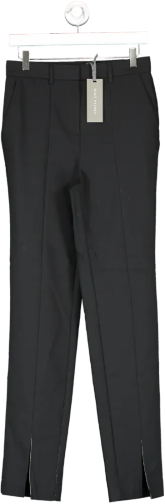 Mint Velvet Black Silm Cotton Trousers UK 10