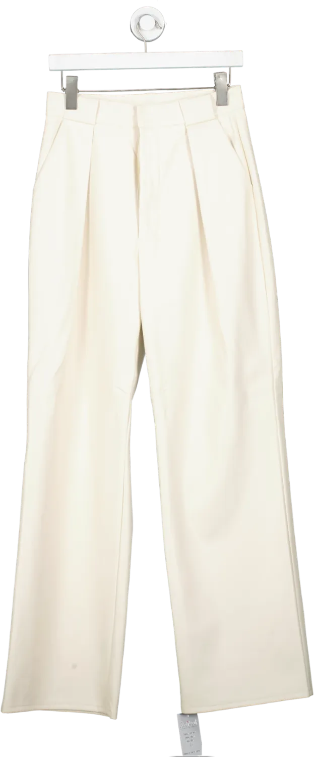 Mother Cream Vegan Leather Trousers W27