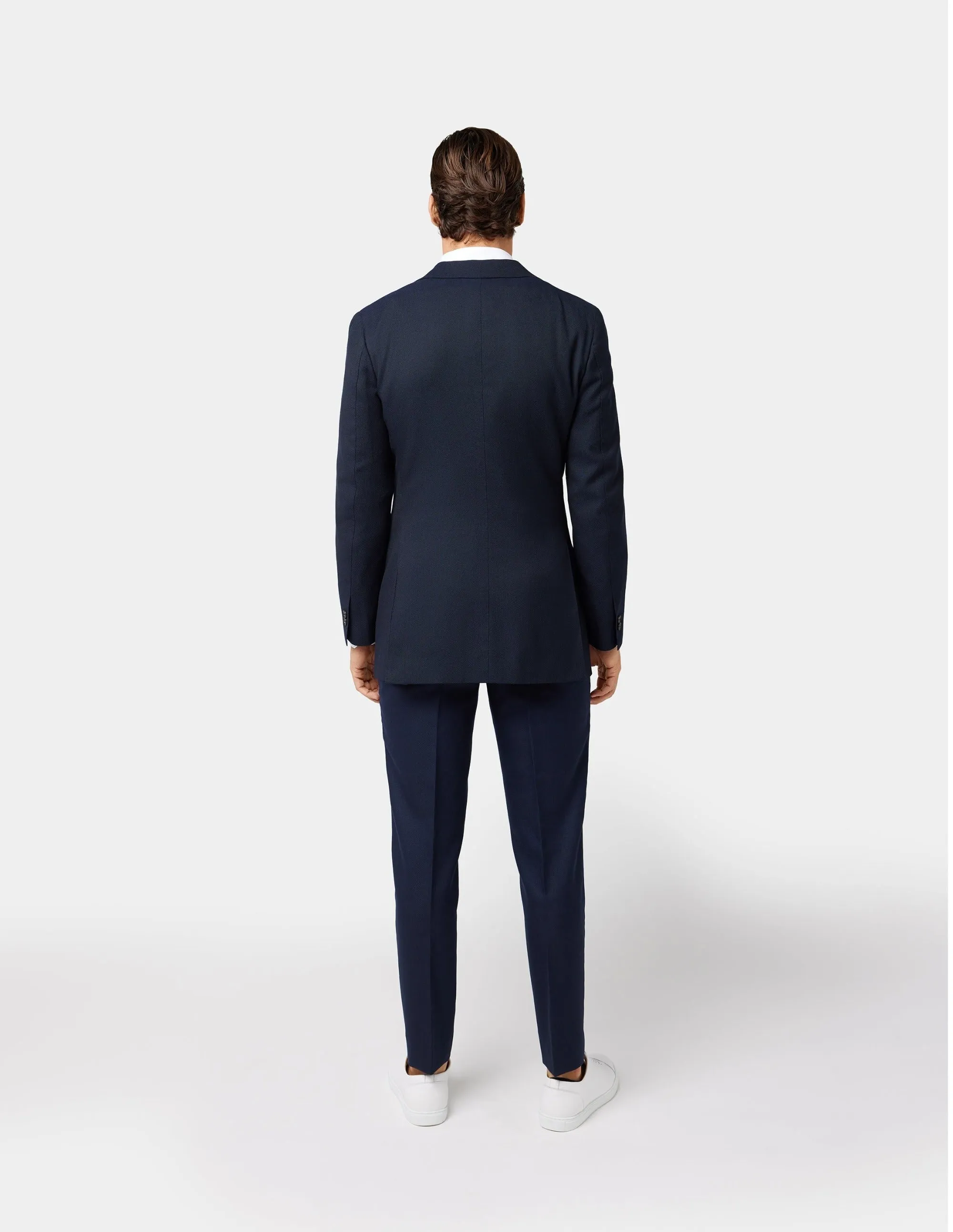 Navy Blue Single Breasted Suit