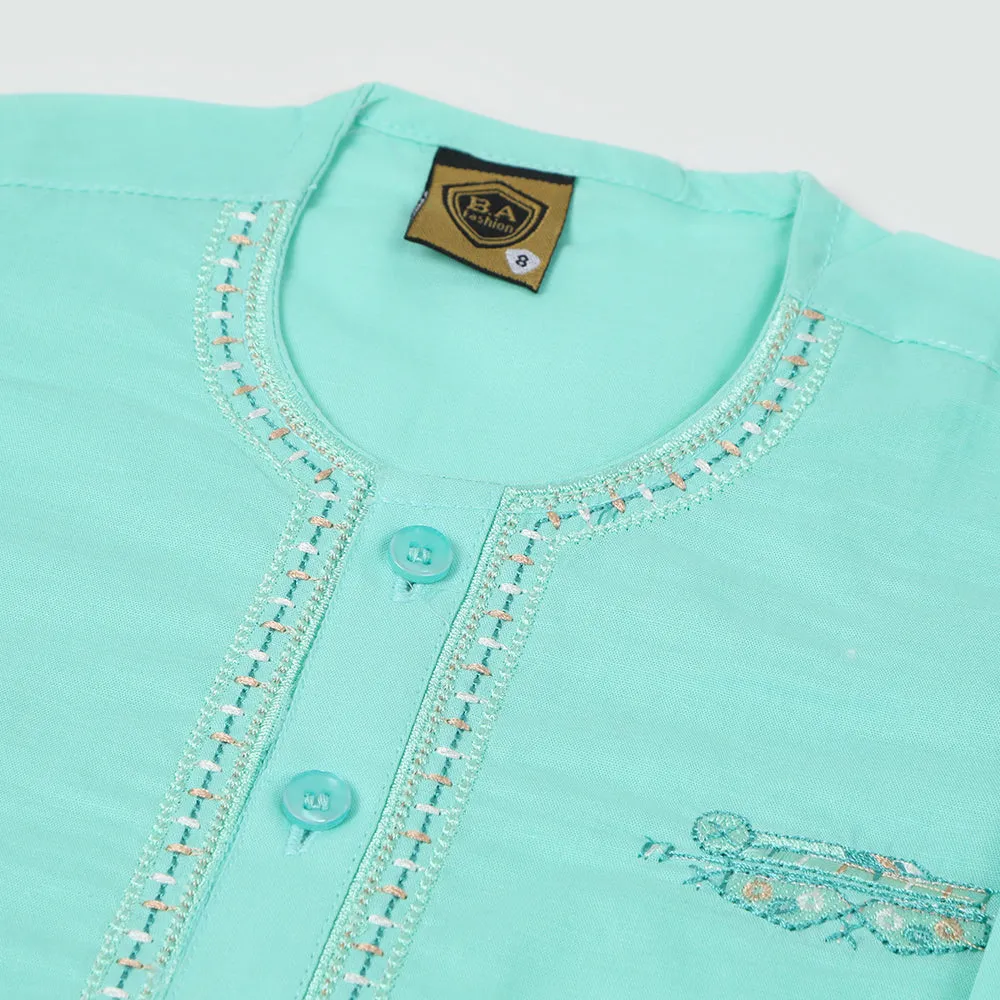 Newborn Boys Shalwar Suit - Cyan