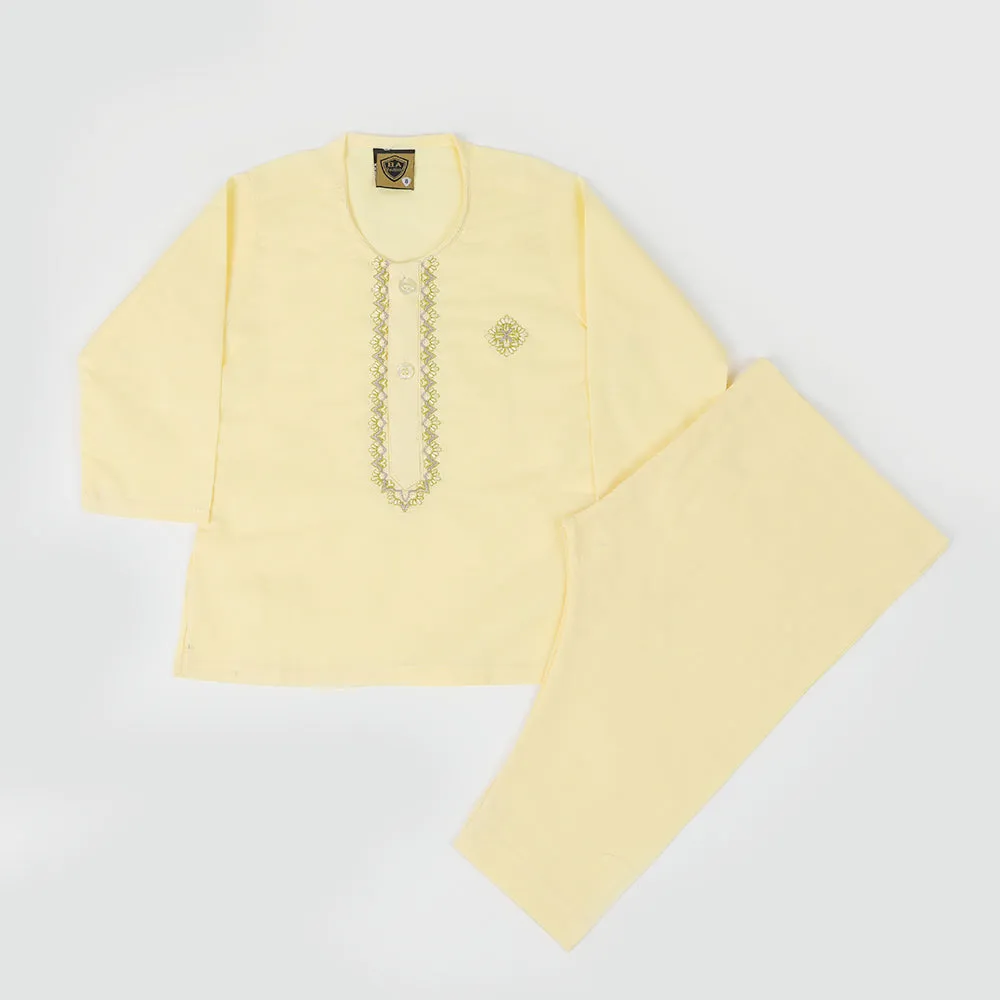 Newborn Boys Shalwar Suit - Lemon