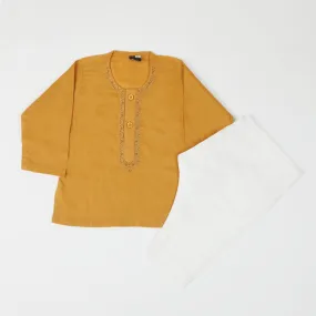 Newborn Boys Shalwar Suit - Mustard