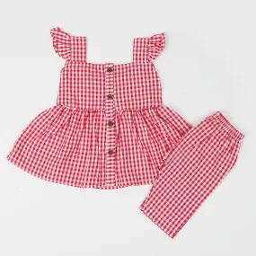 Newborn Girls Suit - Red